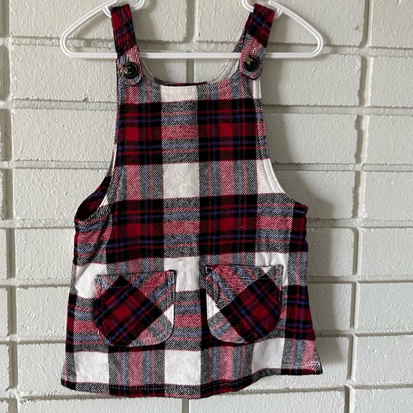 Plaid fannel Overall Dress - Picture 3 of 6